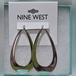 Nine West Gold and Silver Teardrop Earrings